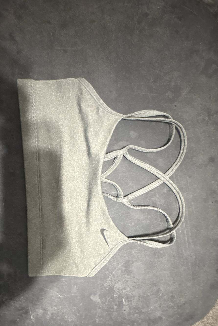 Nike Indy Sports Bra Size Small Gray Marl Strappy Racerback